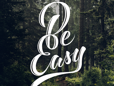 Be Easy Logo branding calligraphy design graphic design handlettering illustration illustrator lettering lettermark logo logo design skateboarding typography vector wordmark