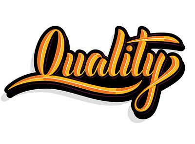 "Quality" branding brush lettering calligraphy design graphic design hand lettering handlettering illustration illustrator lettering logo type daily typedesign typographic typography vector