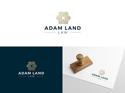 Adam Land Law Logo branding calligraphy design graphic design illustration illustrator law logo logodesign logos mandala mandala logo stamp vector