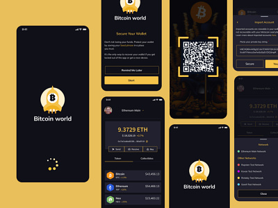crypto-wallet app app design crypto crypto wallet mobile app ui uiux