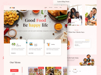 restaurant website design asha creative design food food delivery landing page minimal premium productdesign restaurant website ui ui design web web landing web landing page