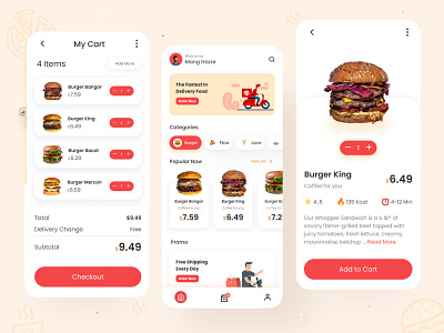 food delivery app ui kit