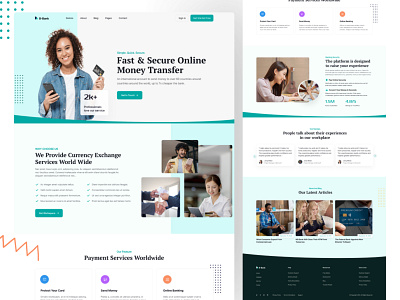 Money transfer Landing page agency design landing page money transfer landing page online money transfer ui uiux website