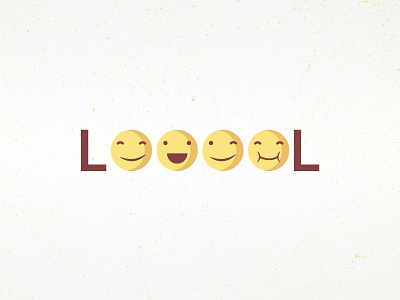 Looool Logo Design emoji emoticons faces funny illustration logo logo design lol looool smile yellow