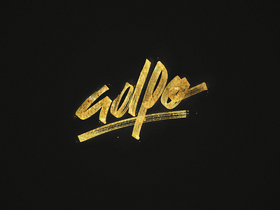 Golfo // Lettering branding gold handmade identity illustration letter lettering logo logotype symbol typo