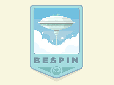 Bespin badge bespin clouds illustration movies patch planet pop culture sci fi simple star wars