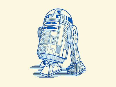 Artoo dots droid illustration lines movies pop culture r2 d2 sci fi star wars