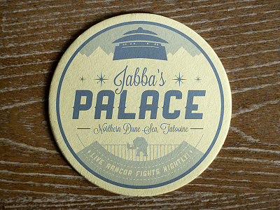 Jabba's Palace beer beer mat coaster illustration jabba movies pop culture sci fi star wars tatooine vector