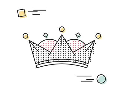 King Crown art design digital digitalart dots dribbble graphic hello icon illustration pattern texture