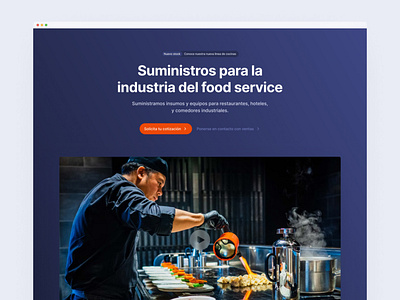 Food service landing page
