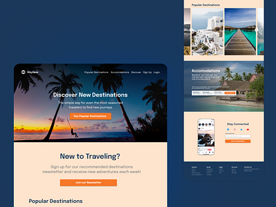 Travel Company Home Page - UI Design branding design illustration logo ui ux