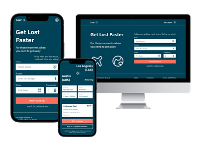 Lost - Rethinking mobile airline booking branding design graphic design illustration logo travel ui ux