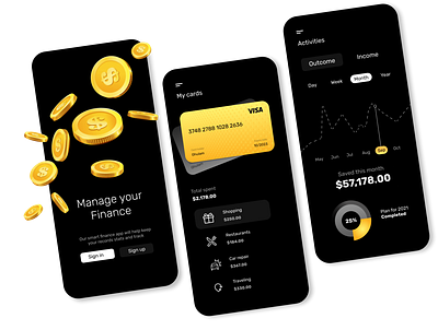 Finance app app design finance ui