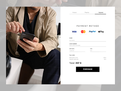 Daily UI #002: Credit Card Checkout challenge credit card dailyui design ui