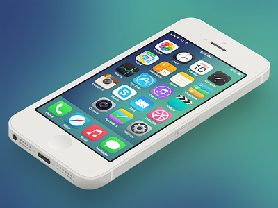 iOS7 Flat Design 