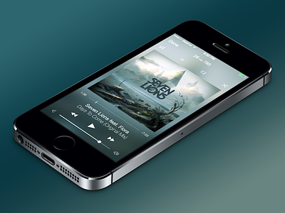 Blur Music Player app blur flat ios7 ipad iphone player ui vk vkontakte