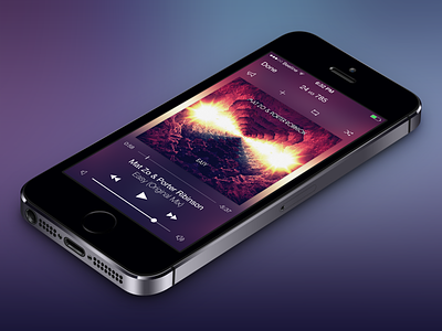Blur Music Player app blur flat ios7 ipad iphone player ui vk vkontakte