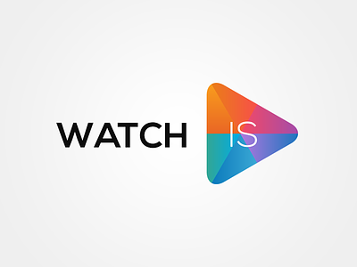Watch.is logo - Online Cinema branding cinema flat logo logodesign logotype movie web website