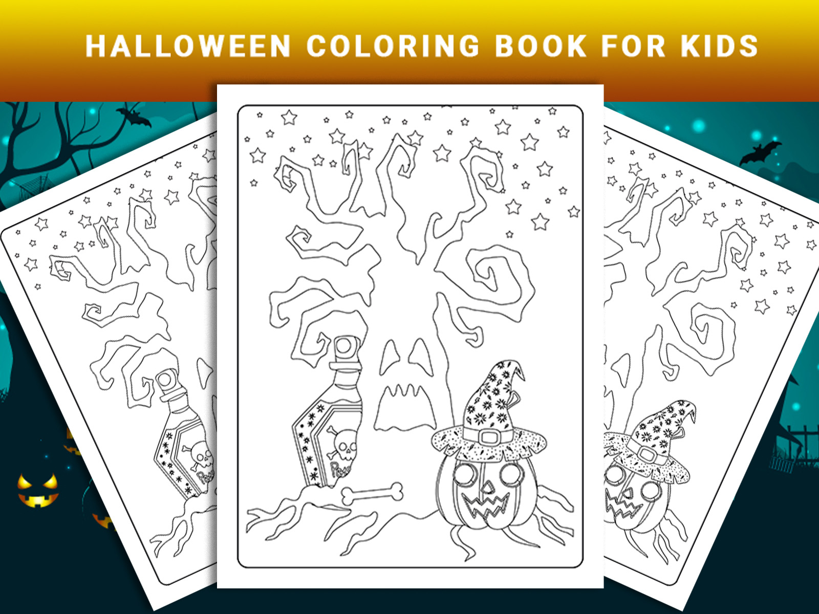 Halloween Coloring Book Pages for Kids by Pixar Graph on Dribbble