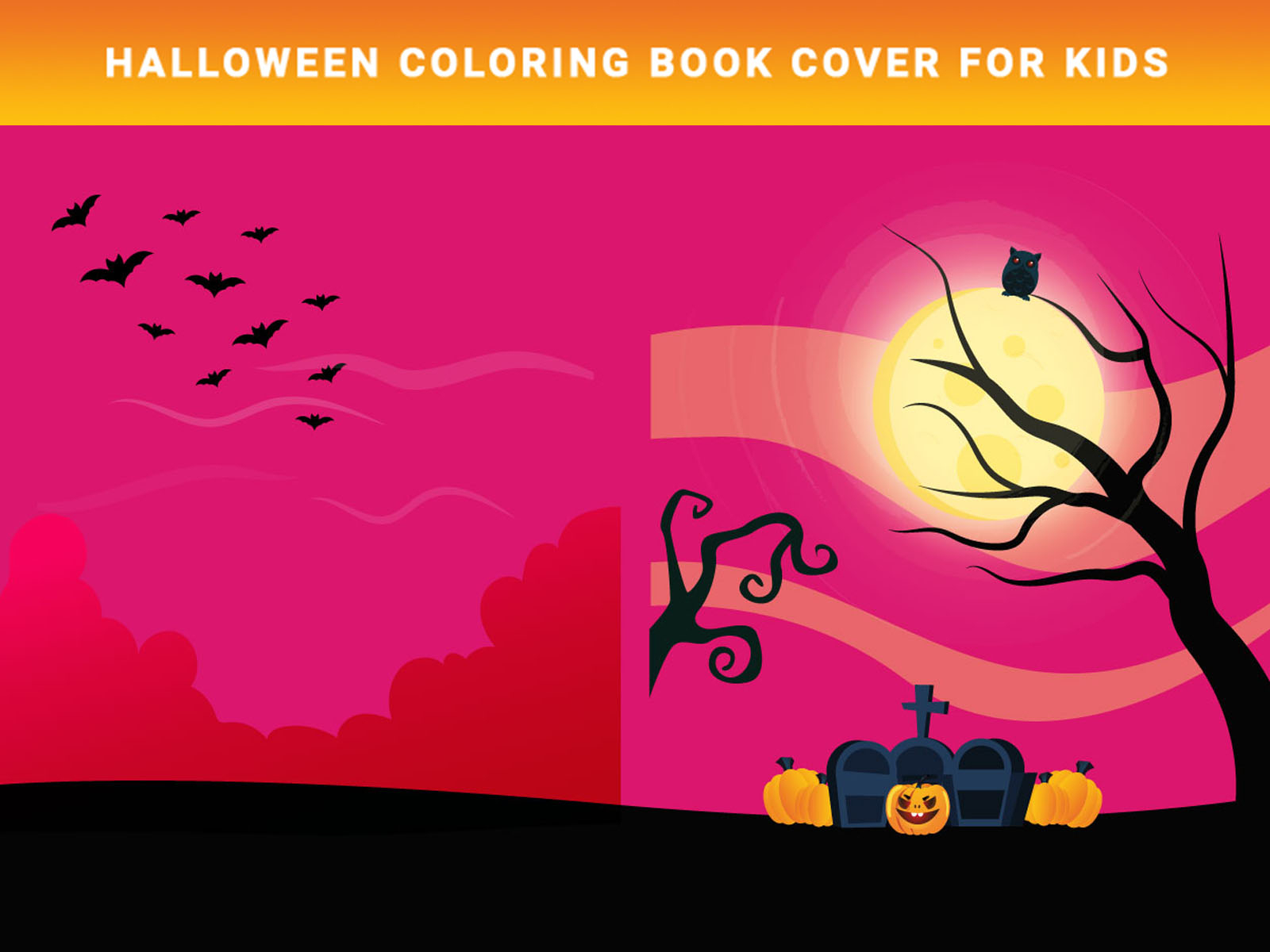 Halloween Coloring Book Cover for Kids by Pixar Graph on Dribbble