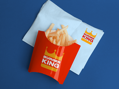 BK Rebranded French Fries brand branding design logo relogo retro
