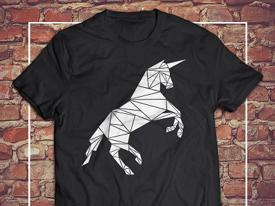 Oragami Unicorn T-shirt apparel logo oragami shirt sticker mule tshirt unicorn