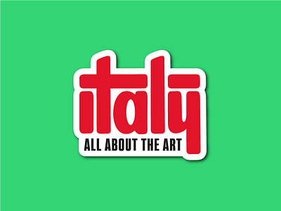 Italy Sticker custom italy letter lettering logo sticker sticker mule