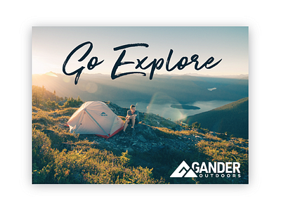 Gander Outdoors Submission - Part 2 brand design gander gander outdoors go graphic design identity logo mailer mock up outdoors