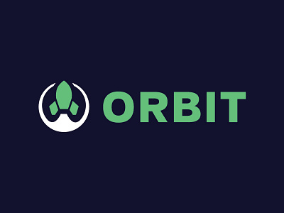 Orbit Logo design graphic design icon identity logo mark orbit outerspace space spaceship word mark