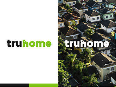 TruHome Realty Logo brand branding derek design graphic graphic design house house icon icon identity logo mark realty truhome truninger word mark