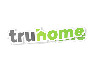TruHome Realty Sticker brand design graphic design house identity logo real estate realty truhome word mark