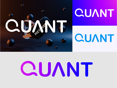 Quant Logo branding design graphic design logo logo makers logo redesign logo update metaverse typography virtual reality wordmark