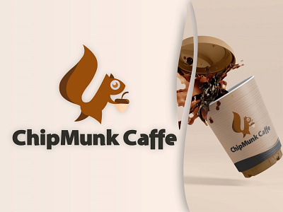 Logo For Caffe " Chipmunk Caffe" branding design graphic design illustration logo logo makers logo redesign motion graphics typography vector word