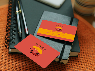 Business card for taxi service adobe illustrator branding business card car cute graphic design illustration logo retro