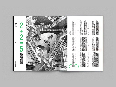 Orbe magazine art editorial escher green magazine