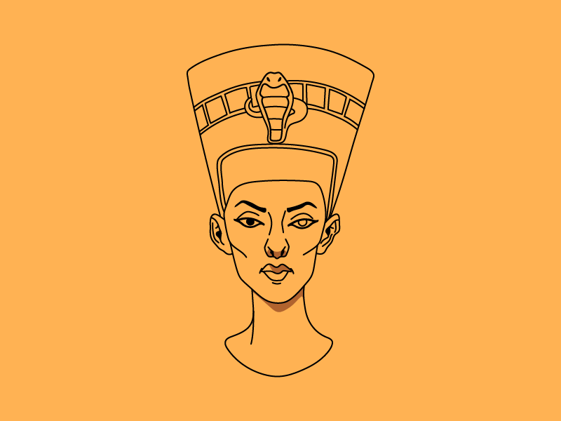 Nefertiti by Paula Cruz for Relâmpago on Dribbble