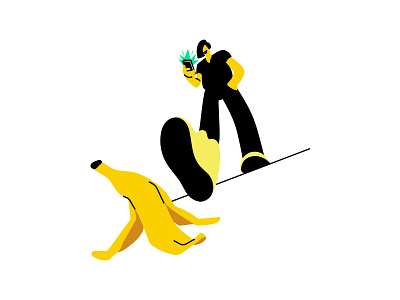 Descomplica Illustration Style Guide: Humor banana descomplica drawing funny humor humour vector