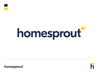 Homesprout Logo 1 branding flat home icon identity logo mark vector