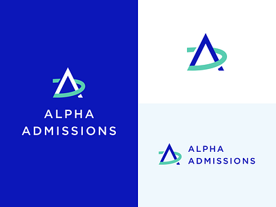 Alpha Admissions Logo branding education icon identity logo mark school vector