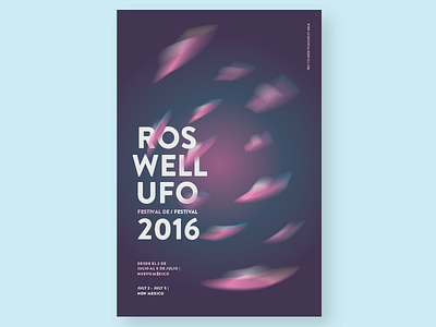 Roswell UFO Festival Poster Two blur cosmic festival galaxy illustration poster space ufo