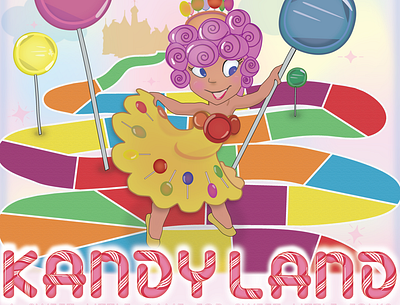 KandyLand branding design illustration