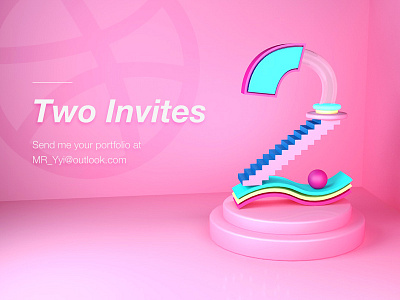 2 Dribbble Inviters 2 c4d dribbble invitations inviters