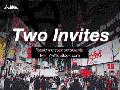 2 Dribbble Inviters 2 invitations inviters malfunction punk