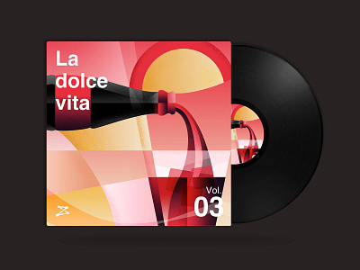 甜蜜时光 | La dolce vita cd design coca illustration music red sweet