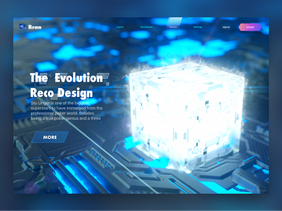 Bitmap-Login 3d c4d illustration isometric landing machine main page power render