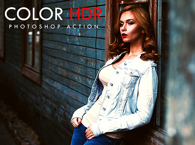 Color HDR Photoshop Action 3d graphic design smart hdr