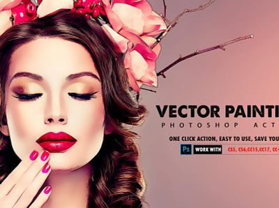 Vector Painting Photoshop Action textures