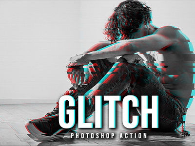 Glitch Photoshop Action 3d action art glitch glitch photoshop action photoshop