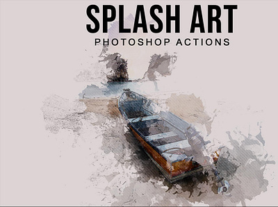 Splash Art Photoshop Actions watercolor brushes