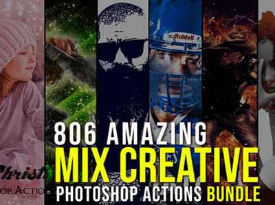 806 IN 1 Creative Photoshop Action Bundle design
